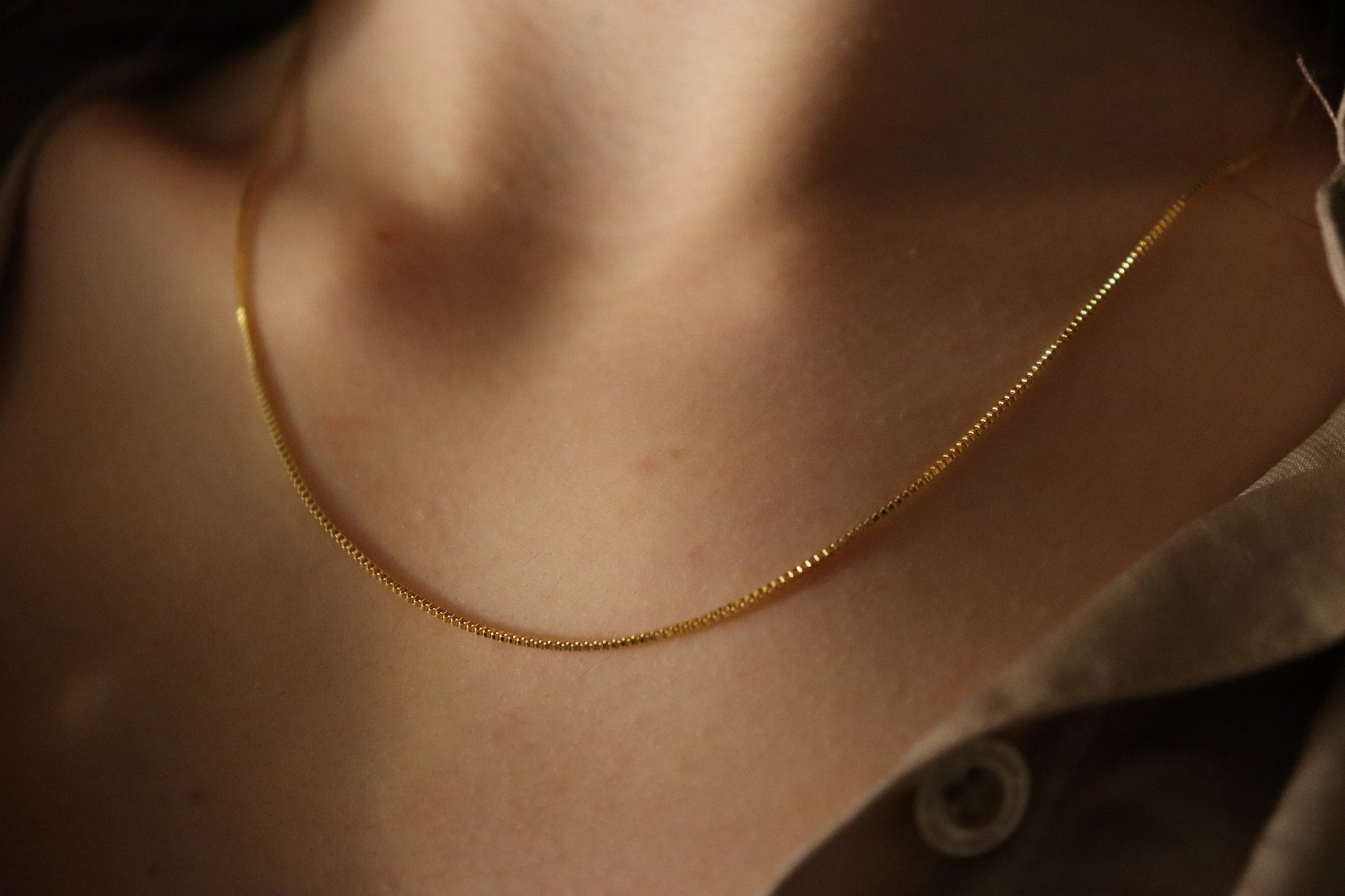 18K Gold Filled Non Tarnish Unisex Chain Necklace,WATERPROOF.