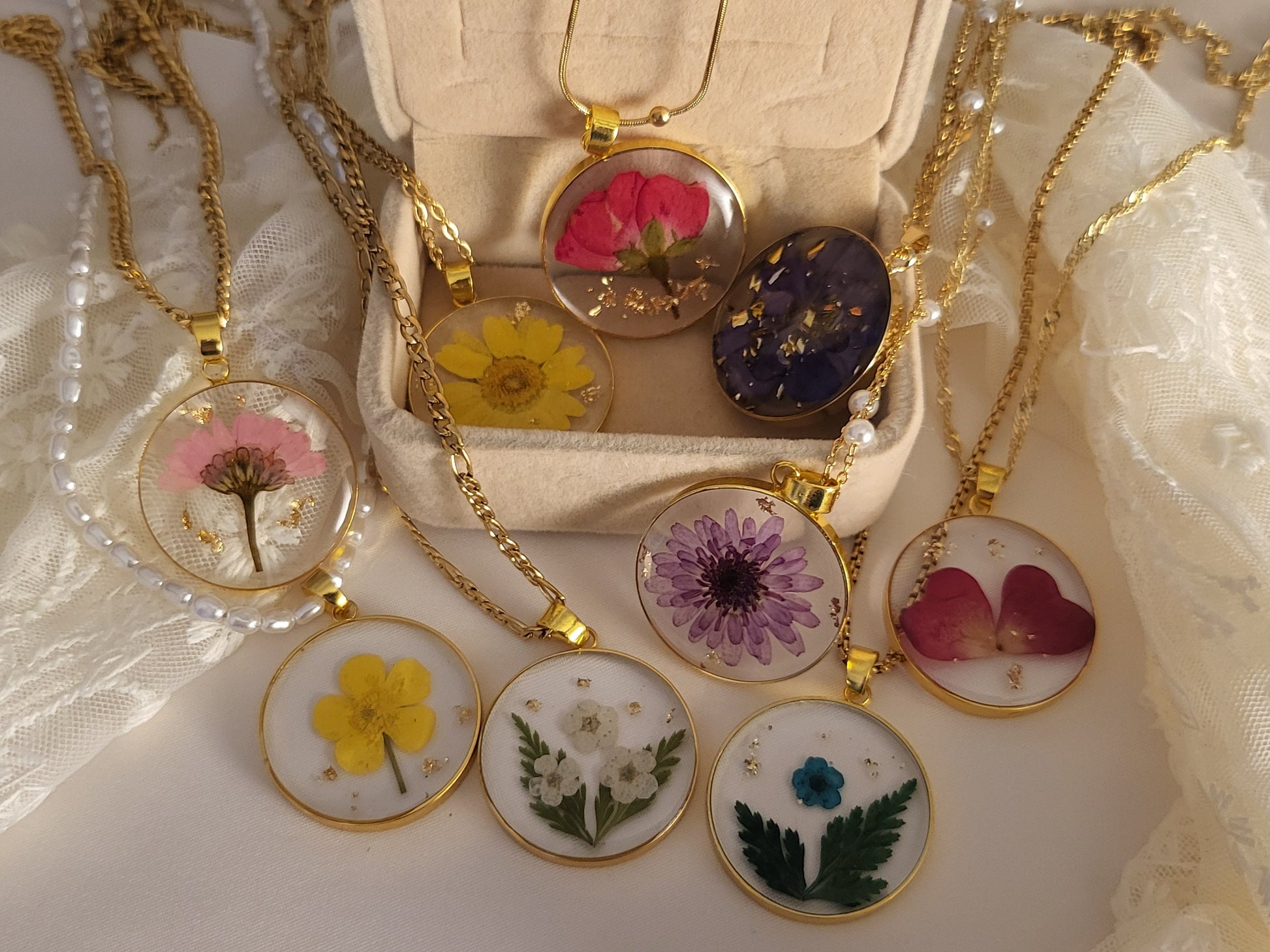 Real Dried Birth Month Flower Earrings, Birthday Gift.
