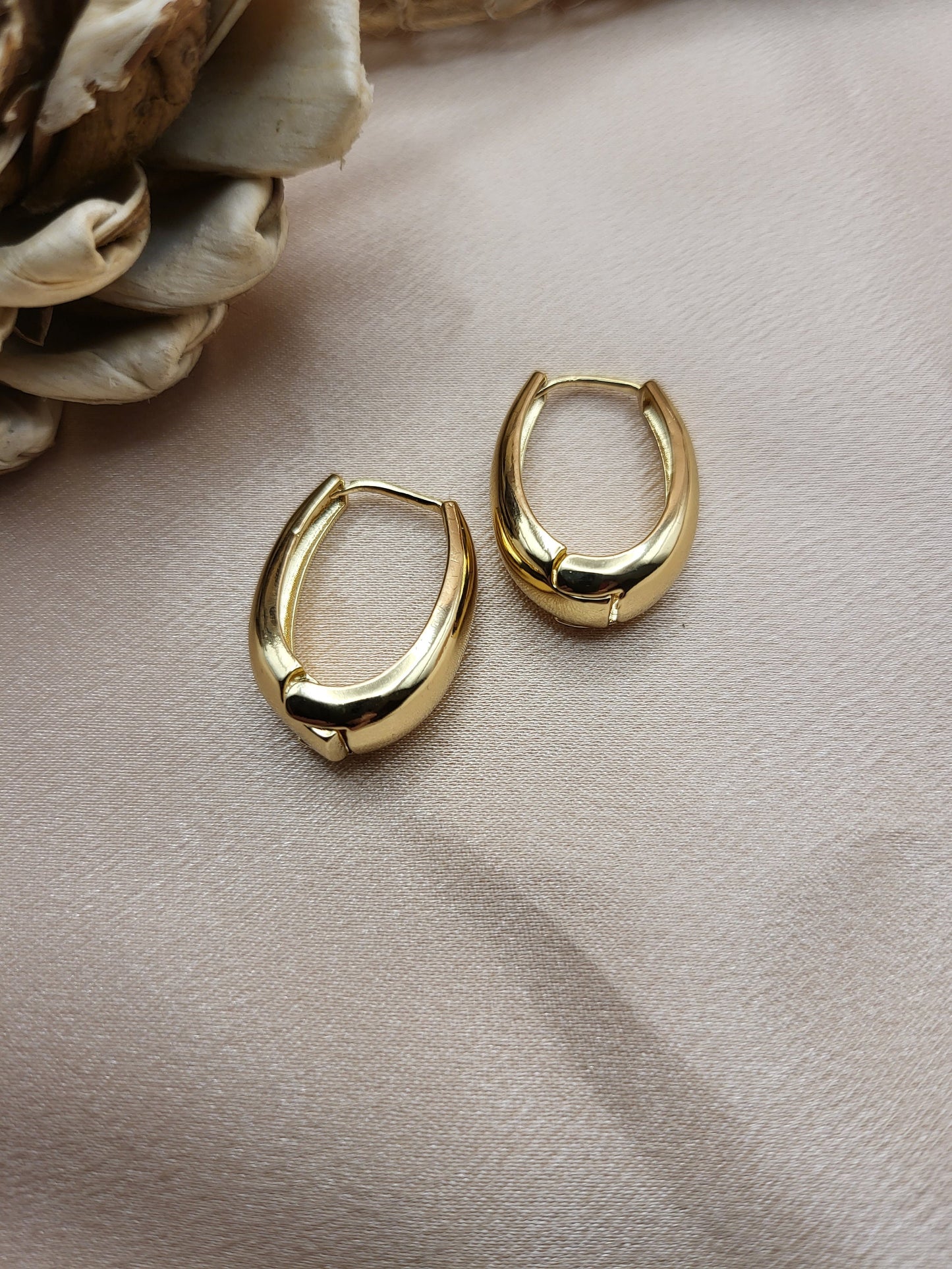 Gold Hoop Earrings , Waterproof , High Quality.