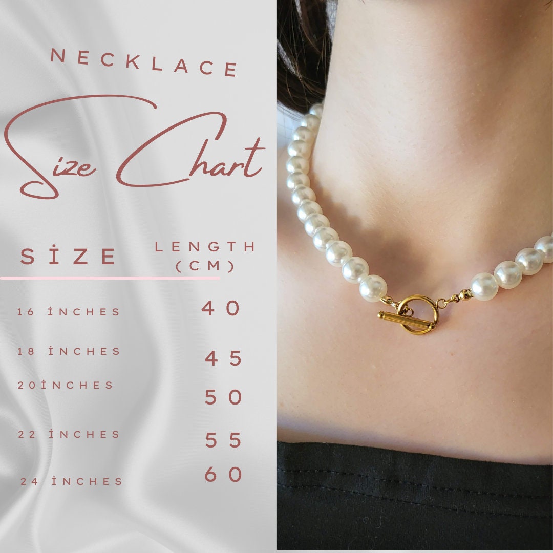 Gold Link Necklace,Pearl Choker,Herringbone Chain, WATERPROOF Adjustable Chains.