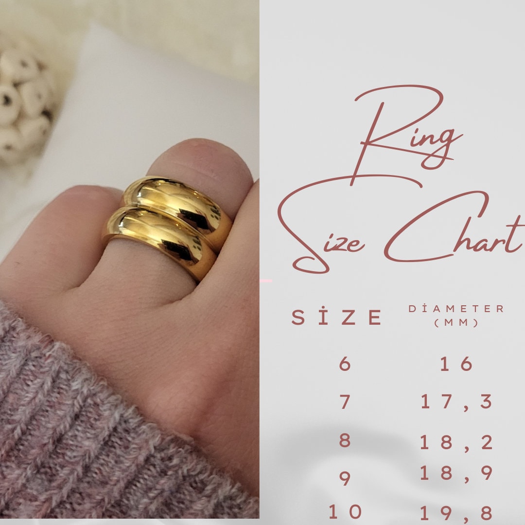 Gold Filled Band Ring ,Wedding Gift , Engagement Ring, Waterproof , High Quality, Birthday Gift.