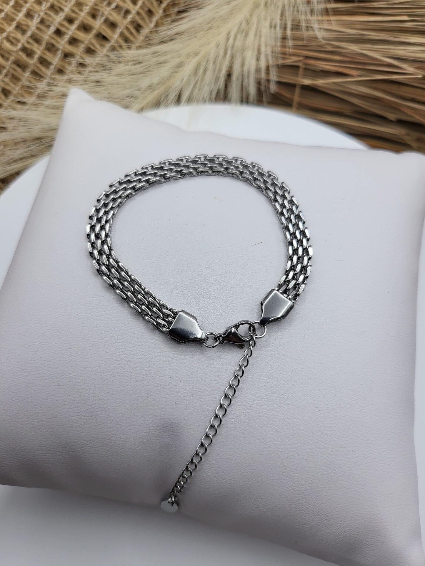 Silver Stainless Steel Unisex Chain Bracelet,WATERPROOF, Men Chain Bracelet, Christmas Gift.