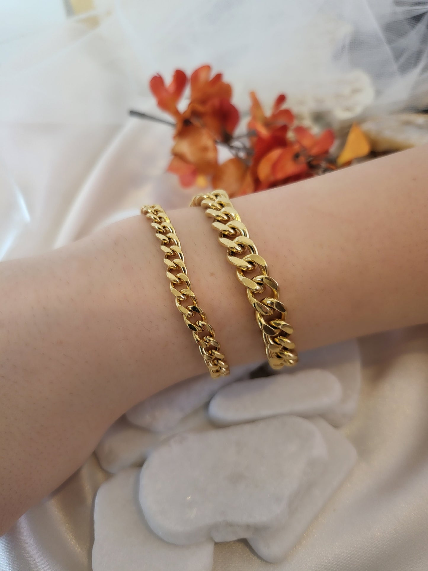 Gold Filled Non Tarnish Chain Bracelet, WATERPROOF, Gift For Her.