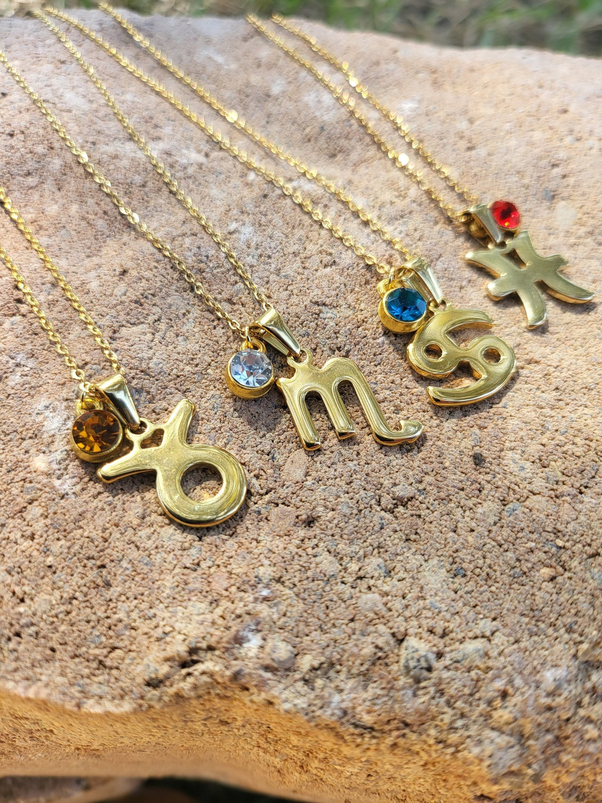 Gold Zodiac Sign Pendant Necklace , Custom Zodiac Gemini Silver Necklace , Gifts for Her.