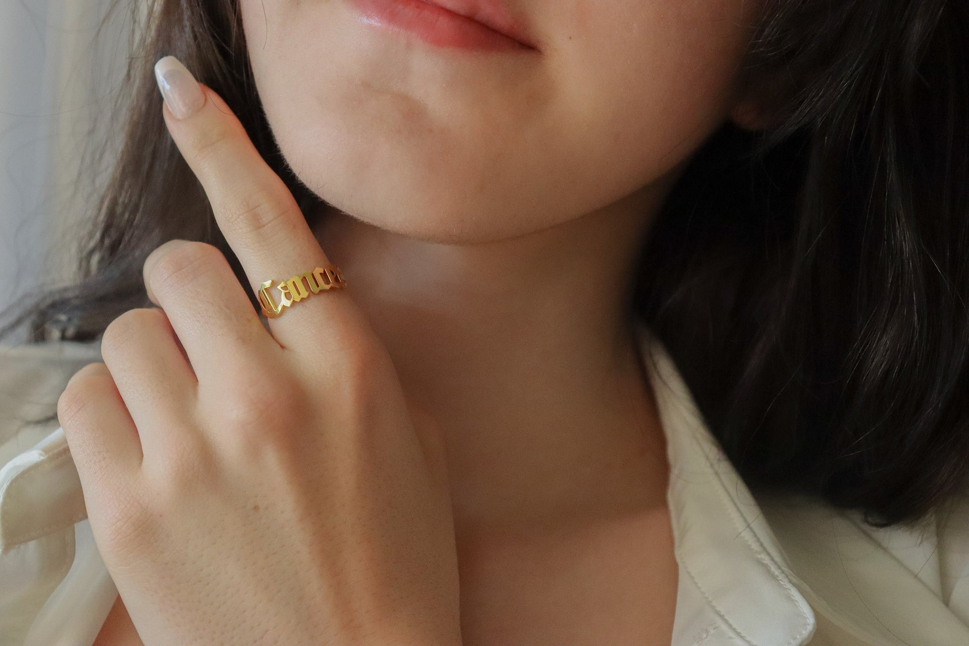 Gold Filled Adjustable Zodiac Ring , Waterproof , High Quality, Birthday Gift.