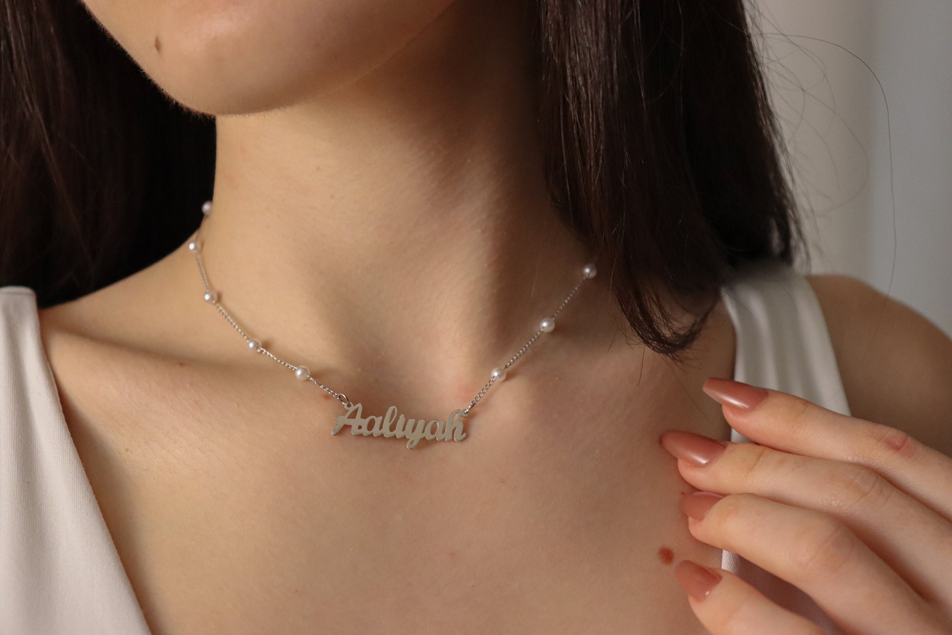 925 Sterling Silver Custom Name Necklace, Choose Your Chain, Gold Name Necklace, Handmade Jewellery, Mothers Day Gift.