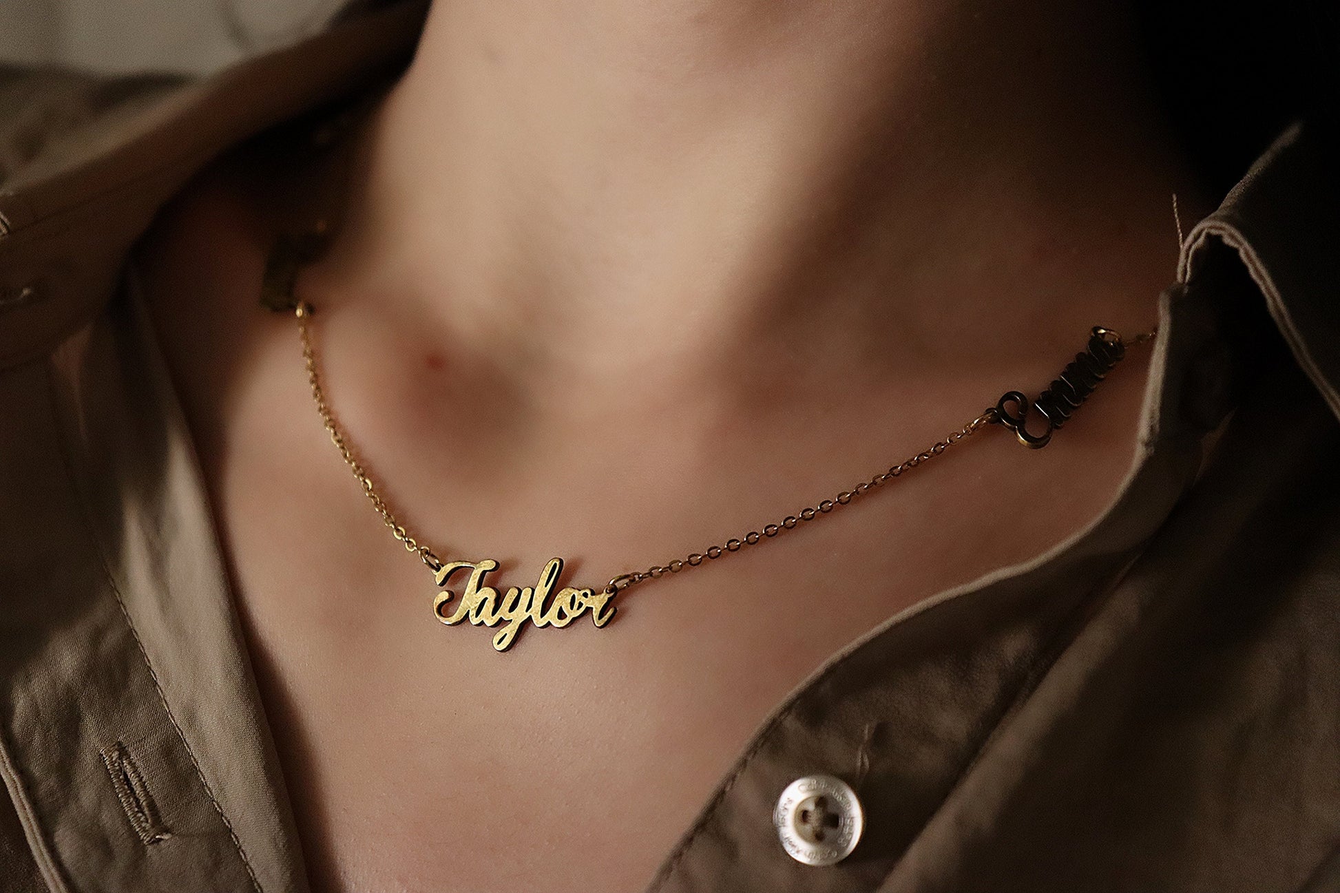 Gold Filled Custom Name Necklace, Choose Your Chain, Gold Name Necklace, Handmade Jewellery, Mothers Day Gift.