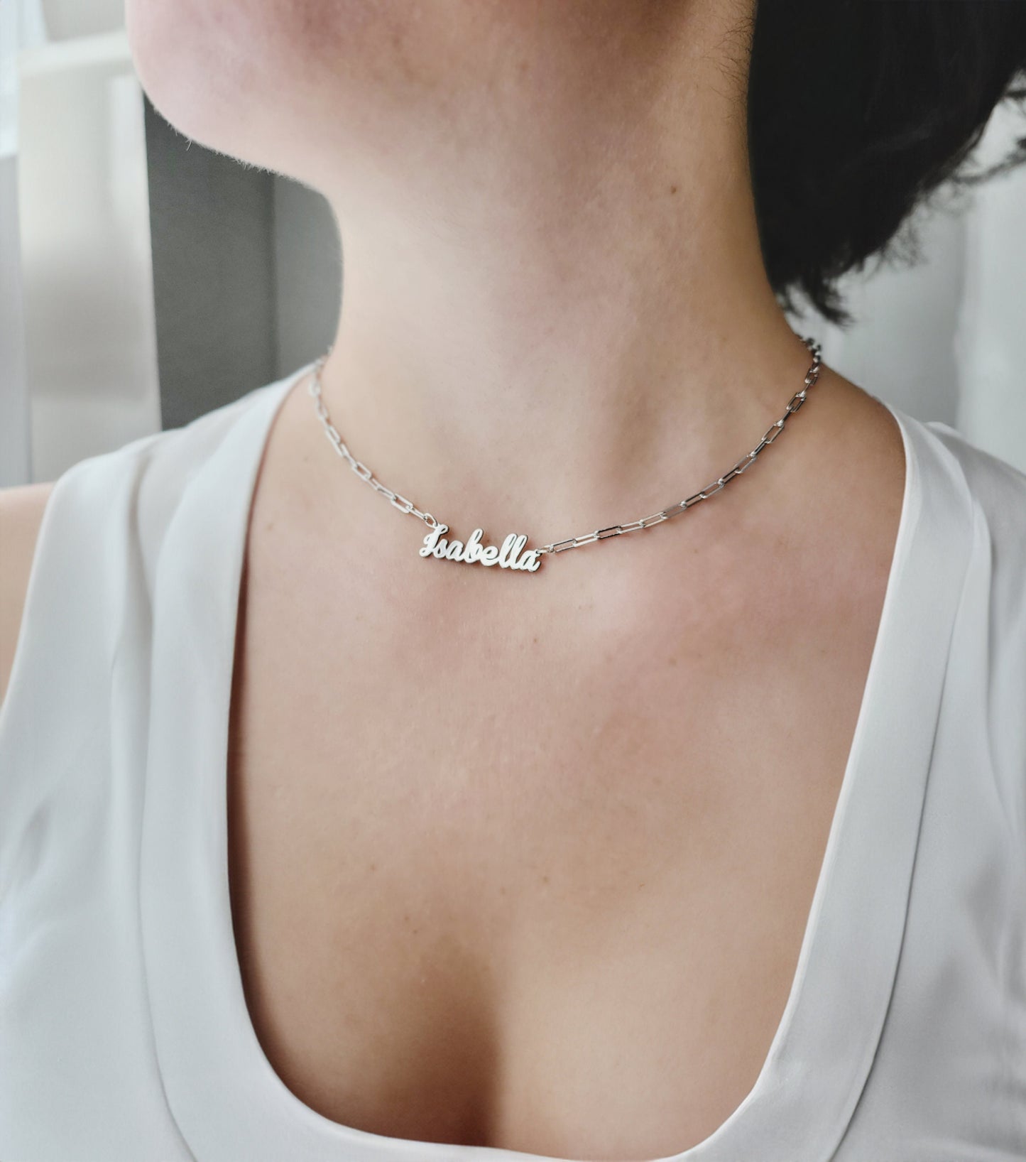 925 Sterling Silver Custom Name Necklace, Choose Your Chain, Gold Name Necklace, Handmade Jewellery, Mothers Day Gift.