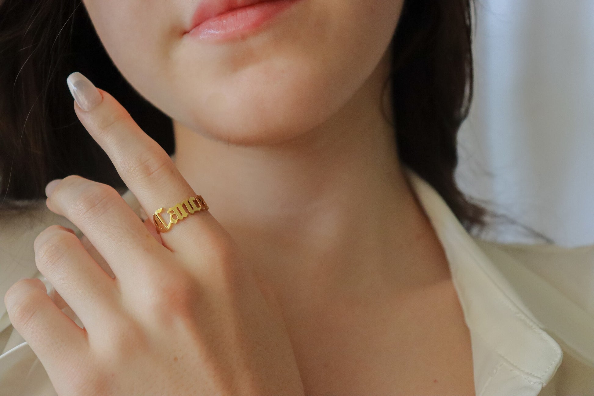 Gold Filled Adjustable Zodiac Ring , Waterproof , High Quality, Birthday Gift.