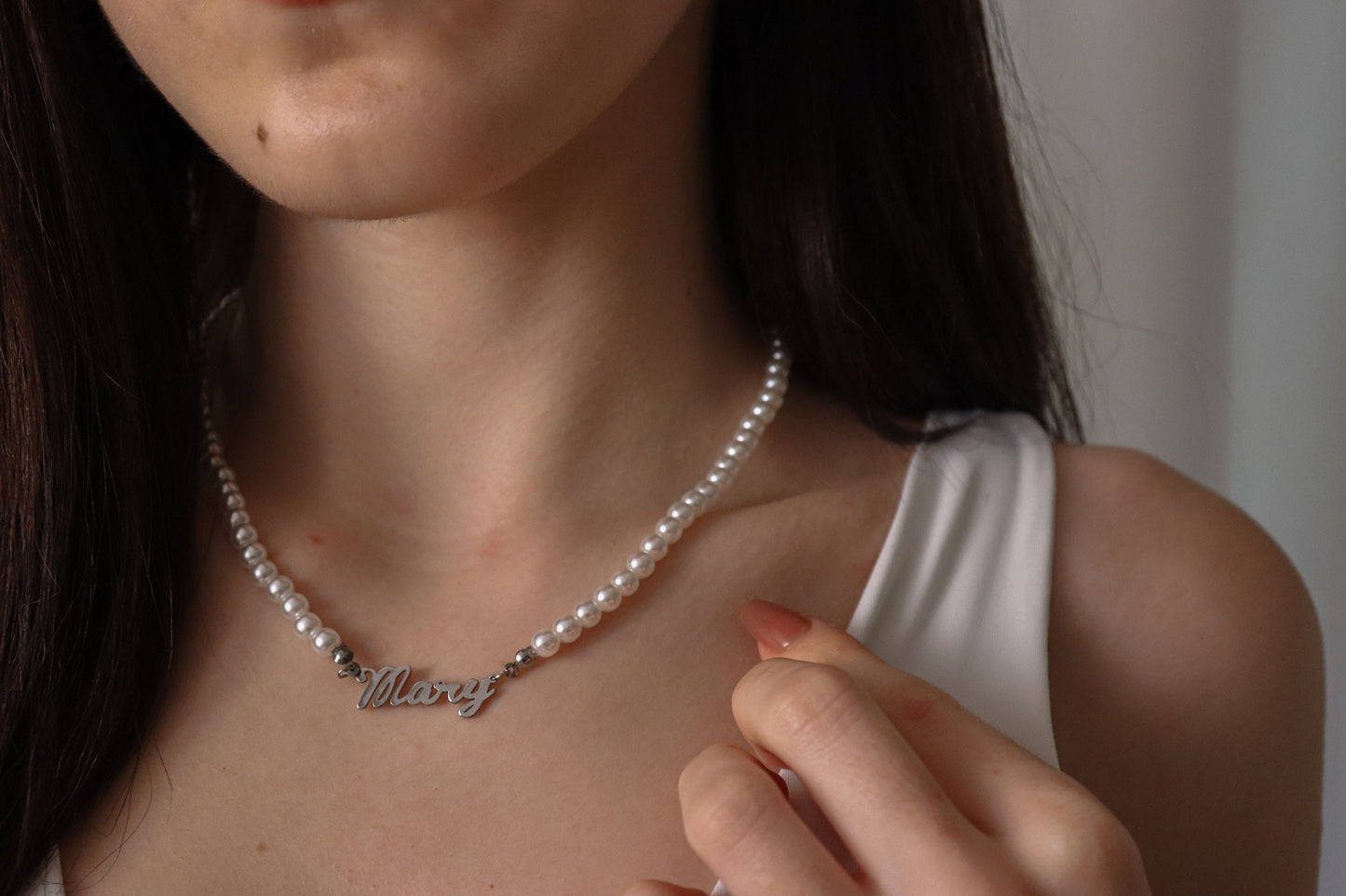 925 Sterling Silver Custom Name Necklace, Choose Your Chain, Gold Name Necklace, Handmade Jewellery, Mothers Day Gift.