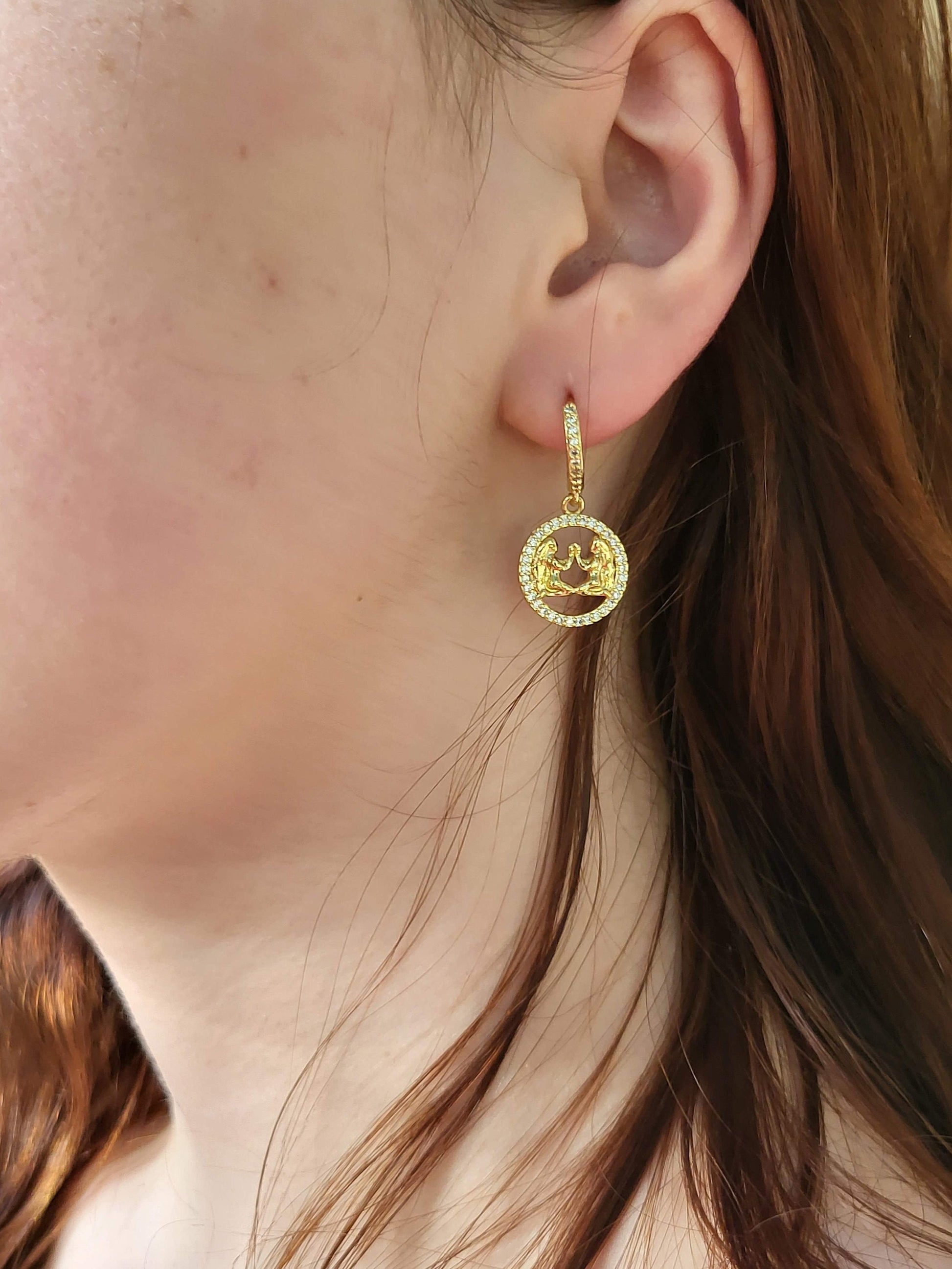 Gold Filled Zodiac Horoscope Earrings, Astrological Jewelry, Zodiac Gifts.