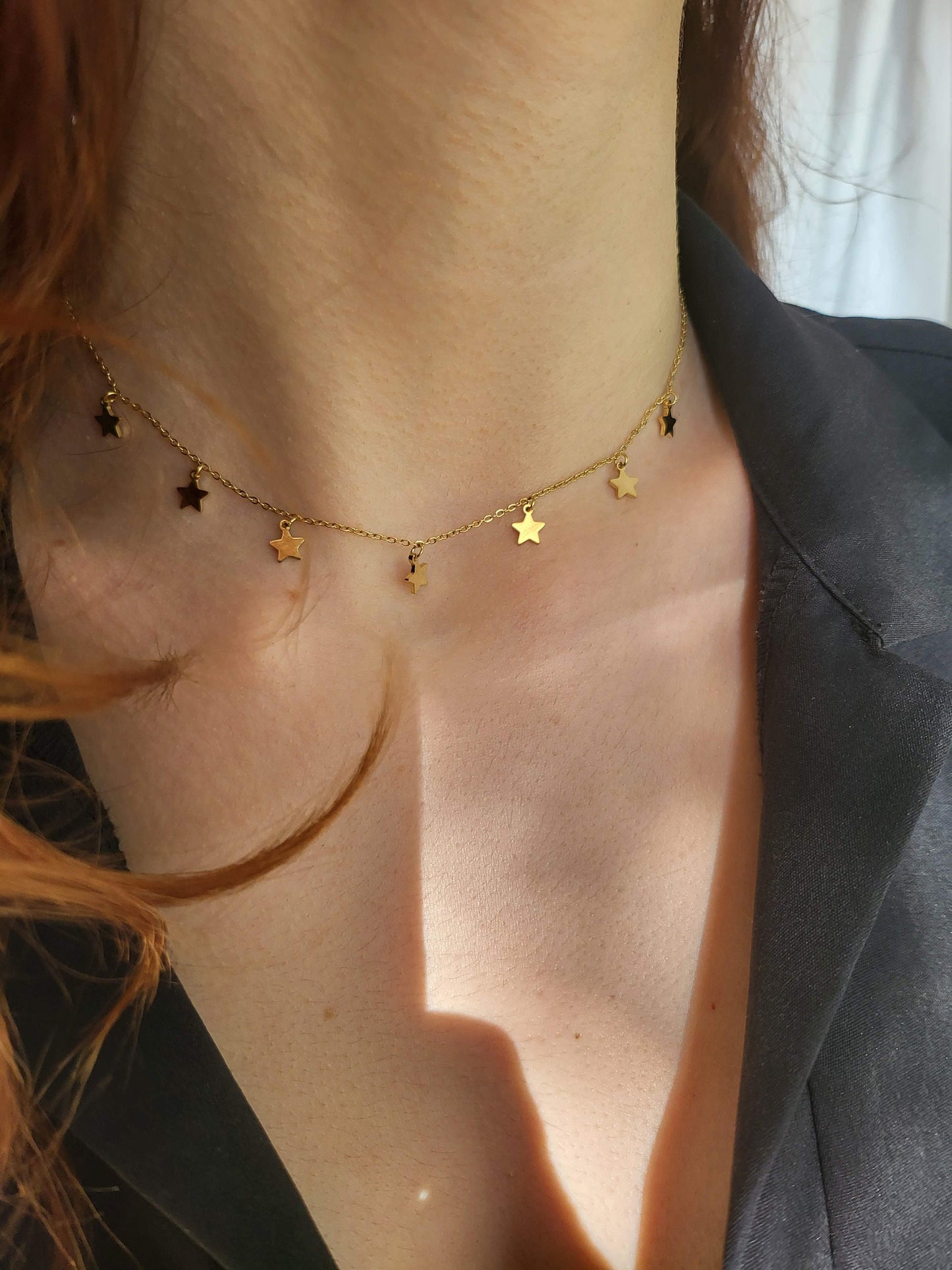 Gold Filled Star Bead Necklace, WATERPROOF, Star Bracelet, WATERPROOF, Gift For Her.