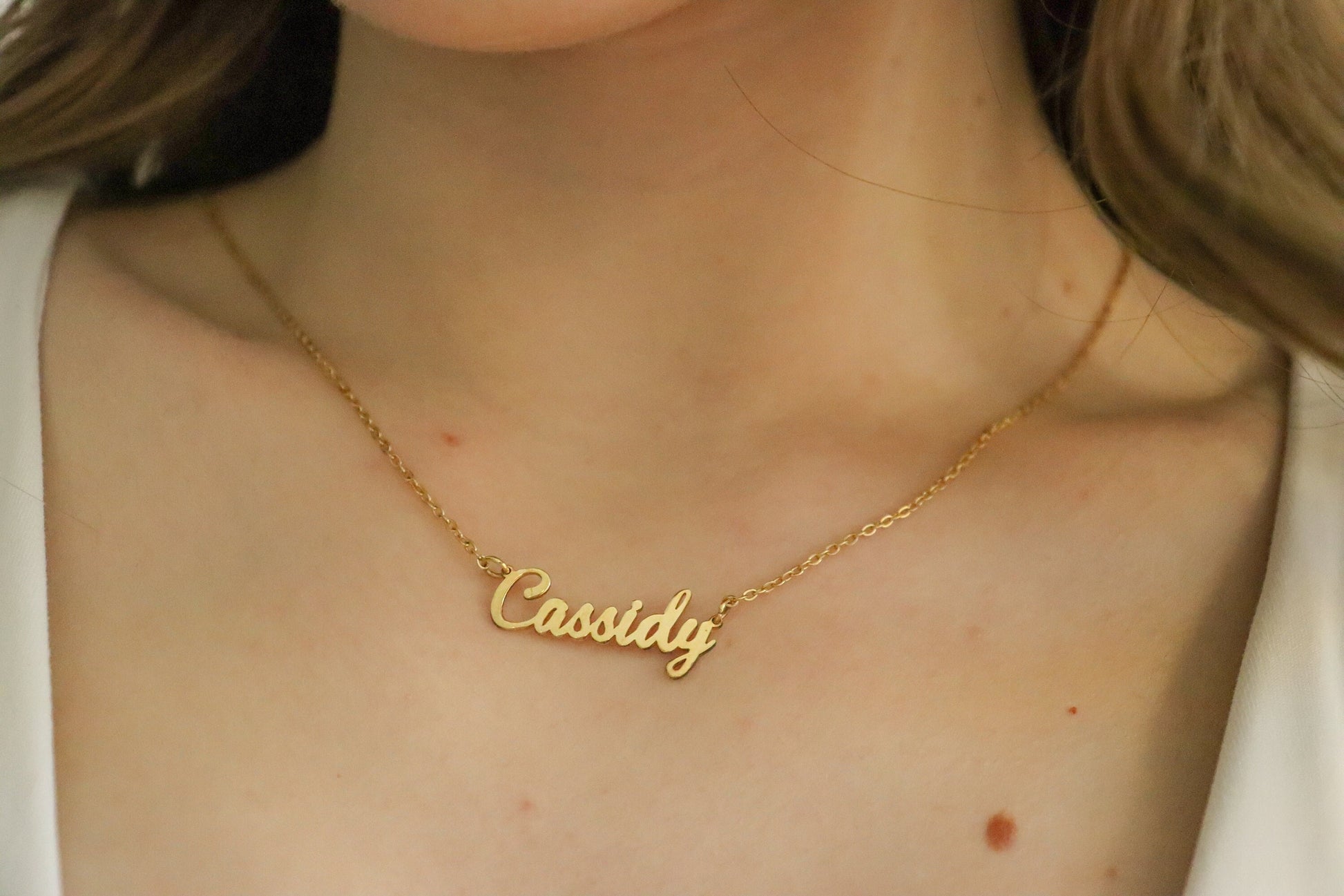 Gold Filled Custom Name Necklace, Choose Your Chain, Gold Name Necklace, Handmade Jewellery, Mothers Day Gift.