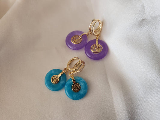 Gold Filled Jade Earrings, WATERPROOF , Gifts for Her.