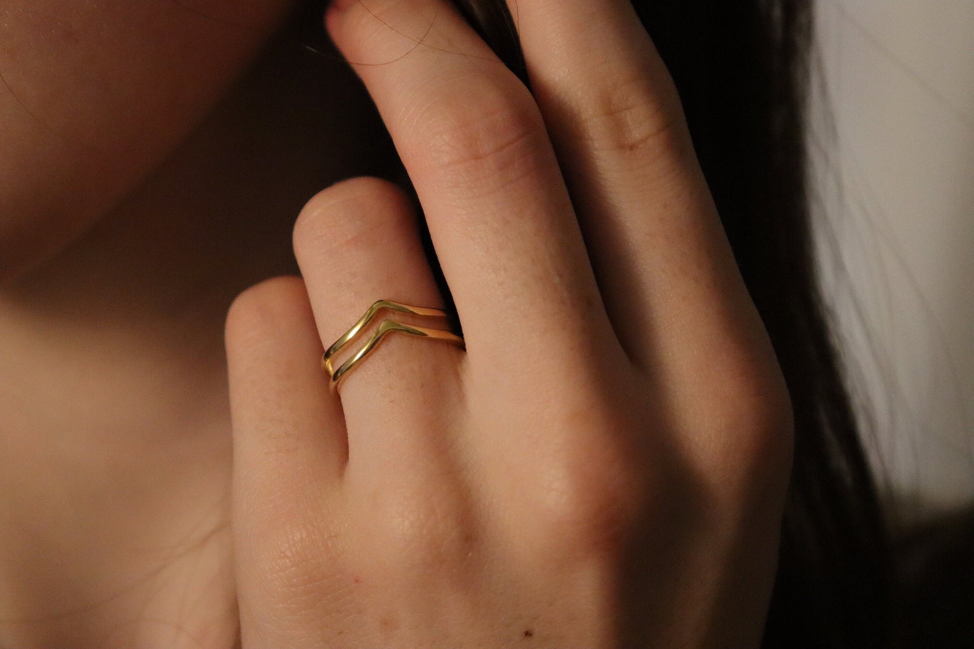 Gold Filled Adjustable Band Ring , Waterproof , High Quality, Birthday Gift.