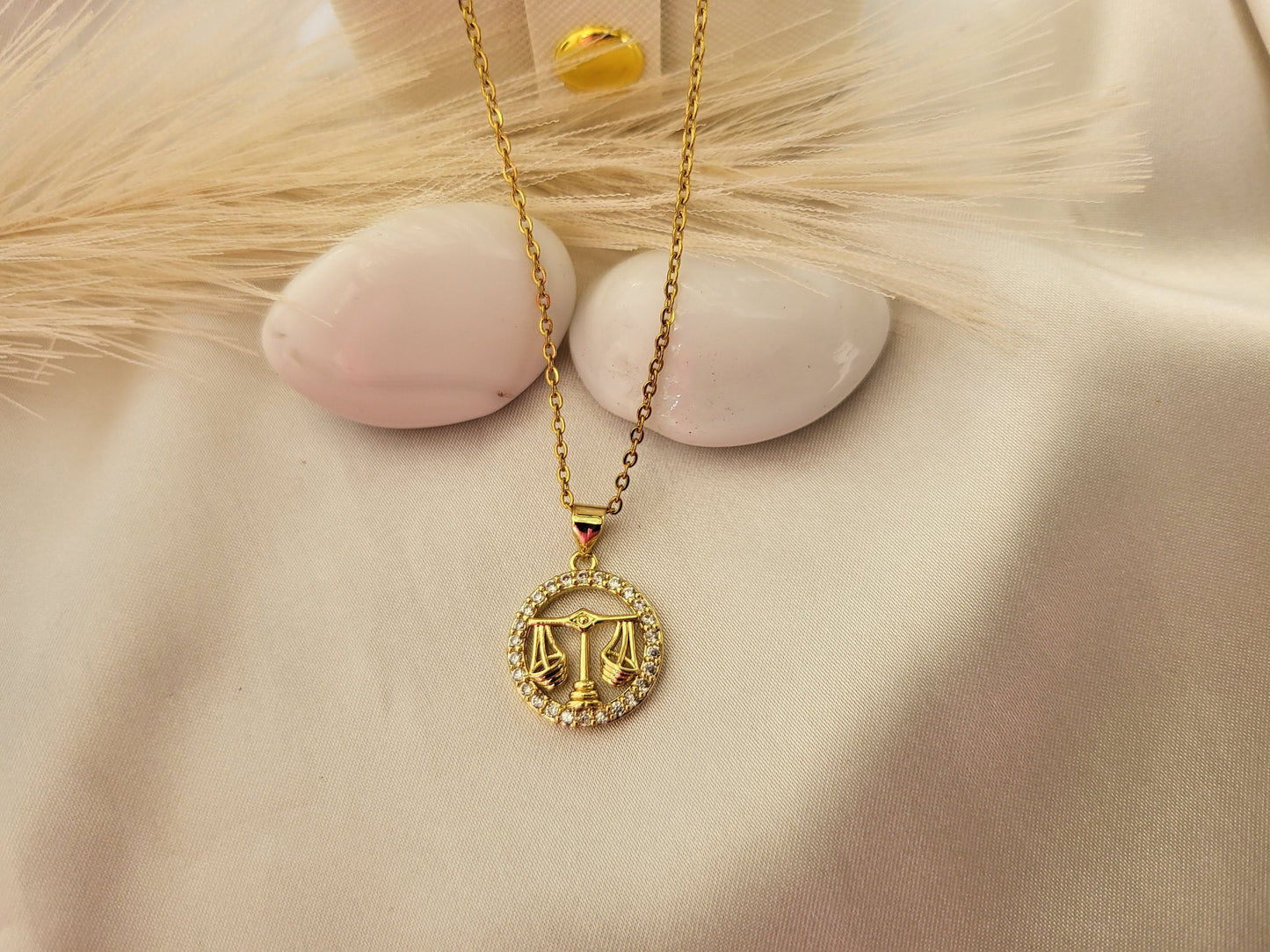 Gold Zodiac Coin Necklace, Leo Necklace, Scorpio Necklace, Astrology Jewelry, Birthday Gift.