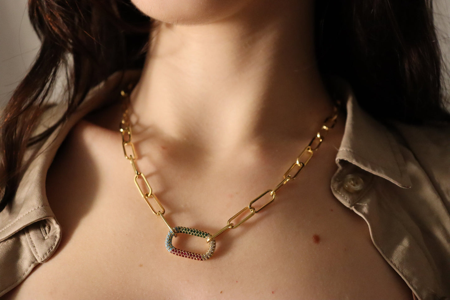 Gold Filled Rectangle Necklace, WATERPROOF, Rectangle Bracelet, WATERPROOF, Gift For Her.