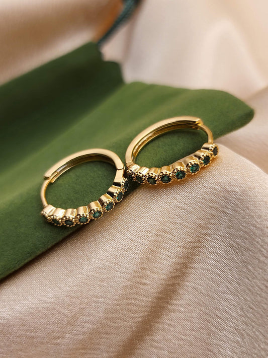 Gold Filled Green Jade Earrings, WATERPROOF Jade Hoops, Gifts for Her.