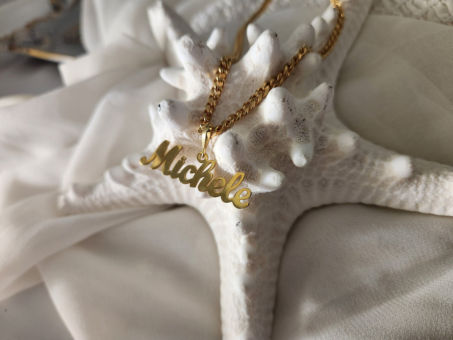 Gold Filled Custom Name Necklace, Choose Your Chain, Gold Name Necklace, Handmade Jewellery, Mothers Day Gift.