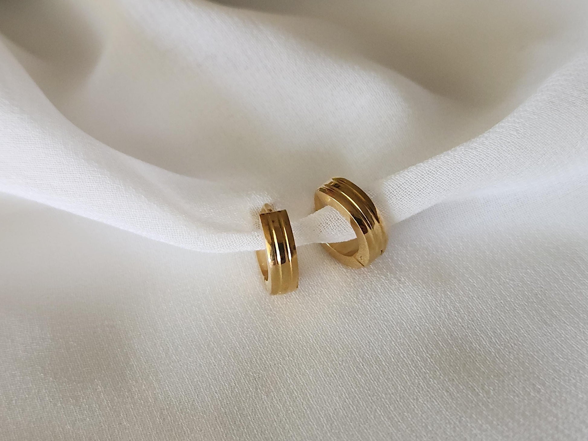 Gold Filled Hoop Double Earrings ,Minimalist Jewelry, Birthday Gift.