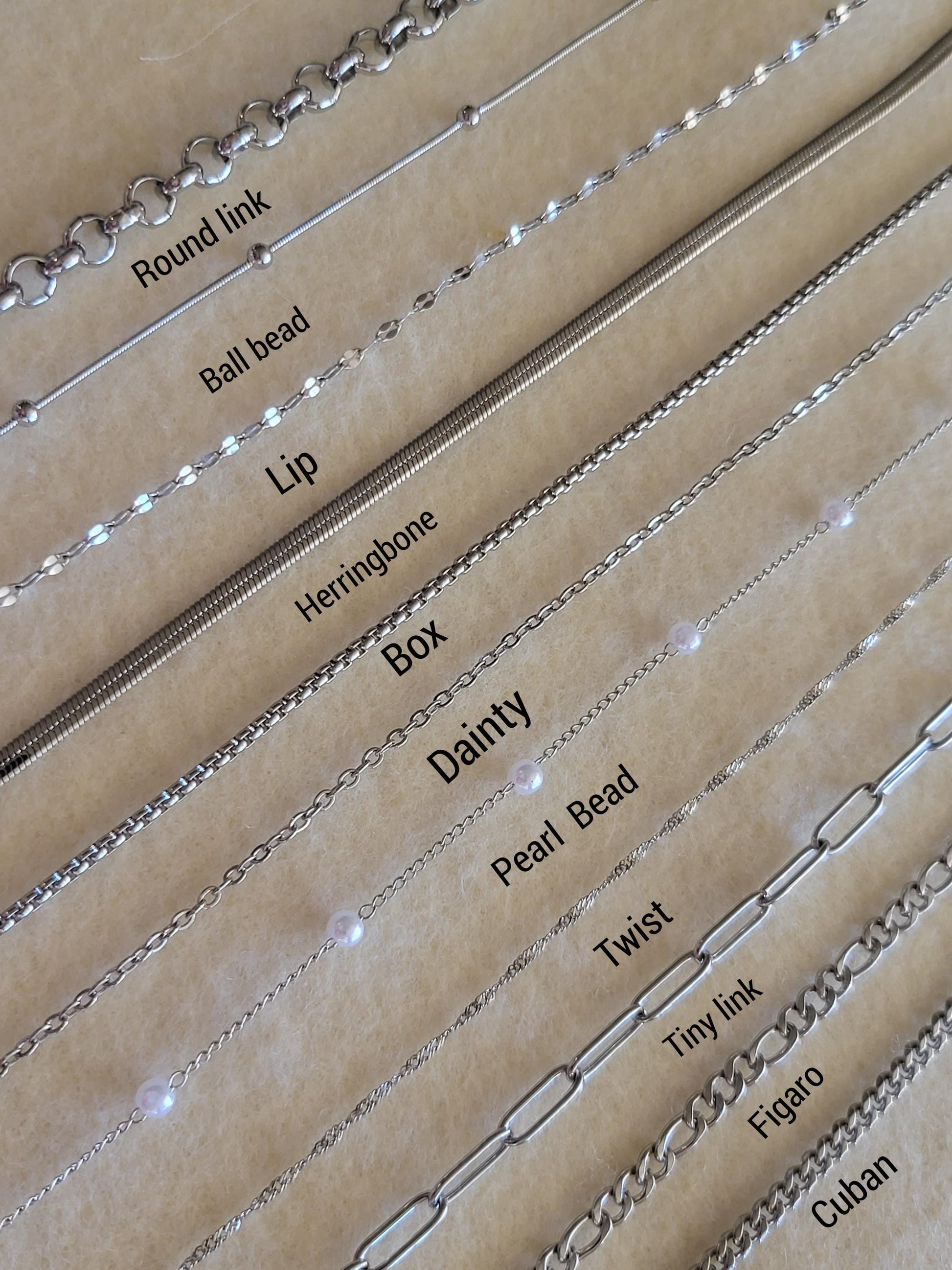 Gold -Silver Glass Holder Chain, Waterproof.