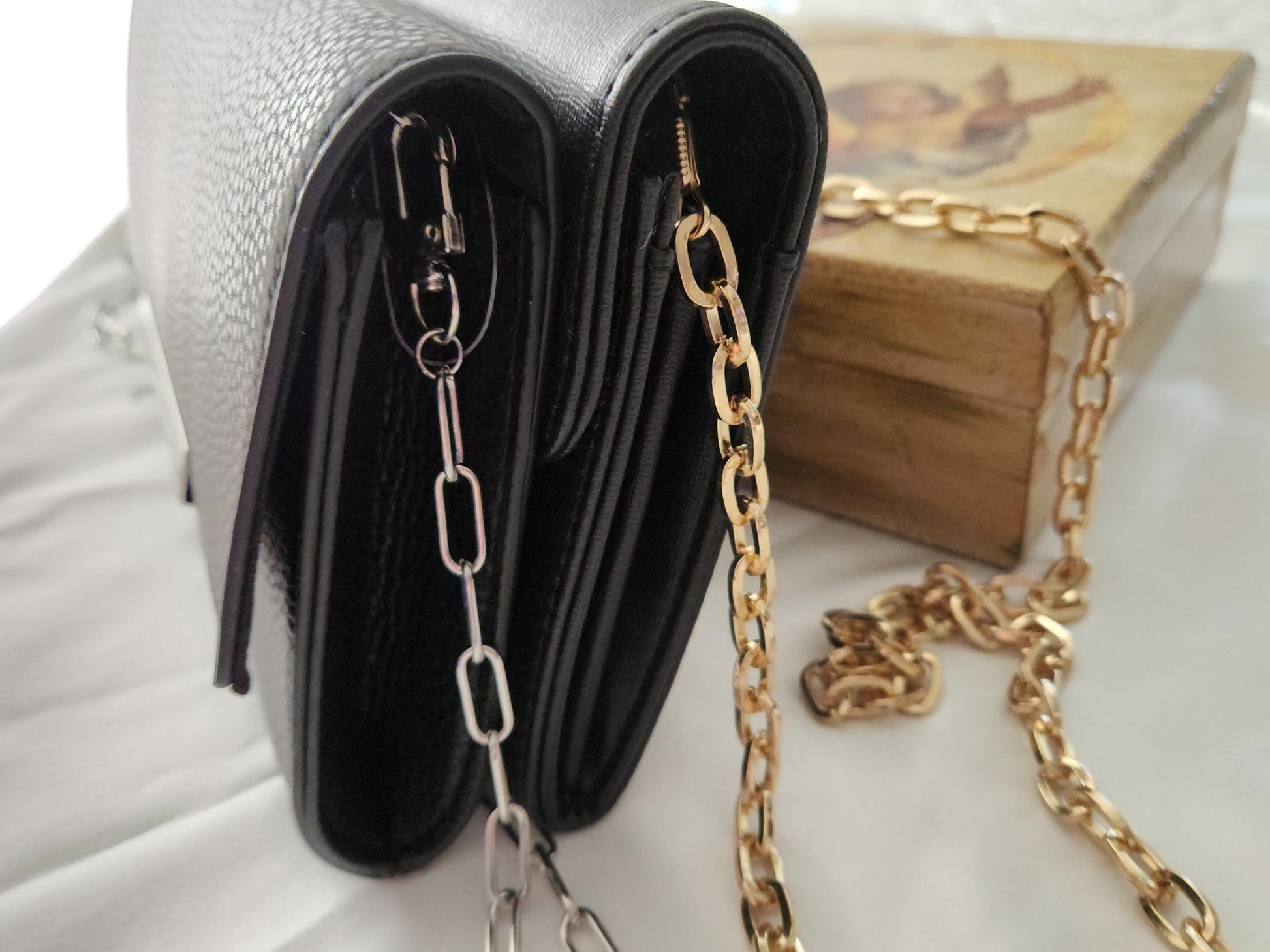 Gold -Silver Purse Chain , Lux Link Strap Bag Accessories, Luxury Purse Chain, Handbag Crossbody Shoulder Top Chain. Best Women Gift.