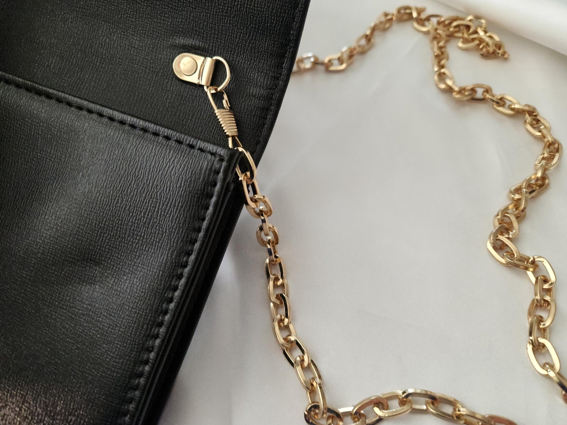 Gold -Silver Purse Chain , Lux Link Strap Bag Accessories, Luxury Purse Chain, Handbag Crossbody Shoulder Top Chain. Best Women Gift.