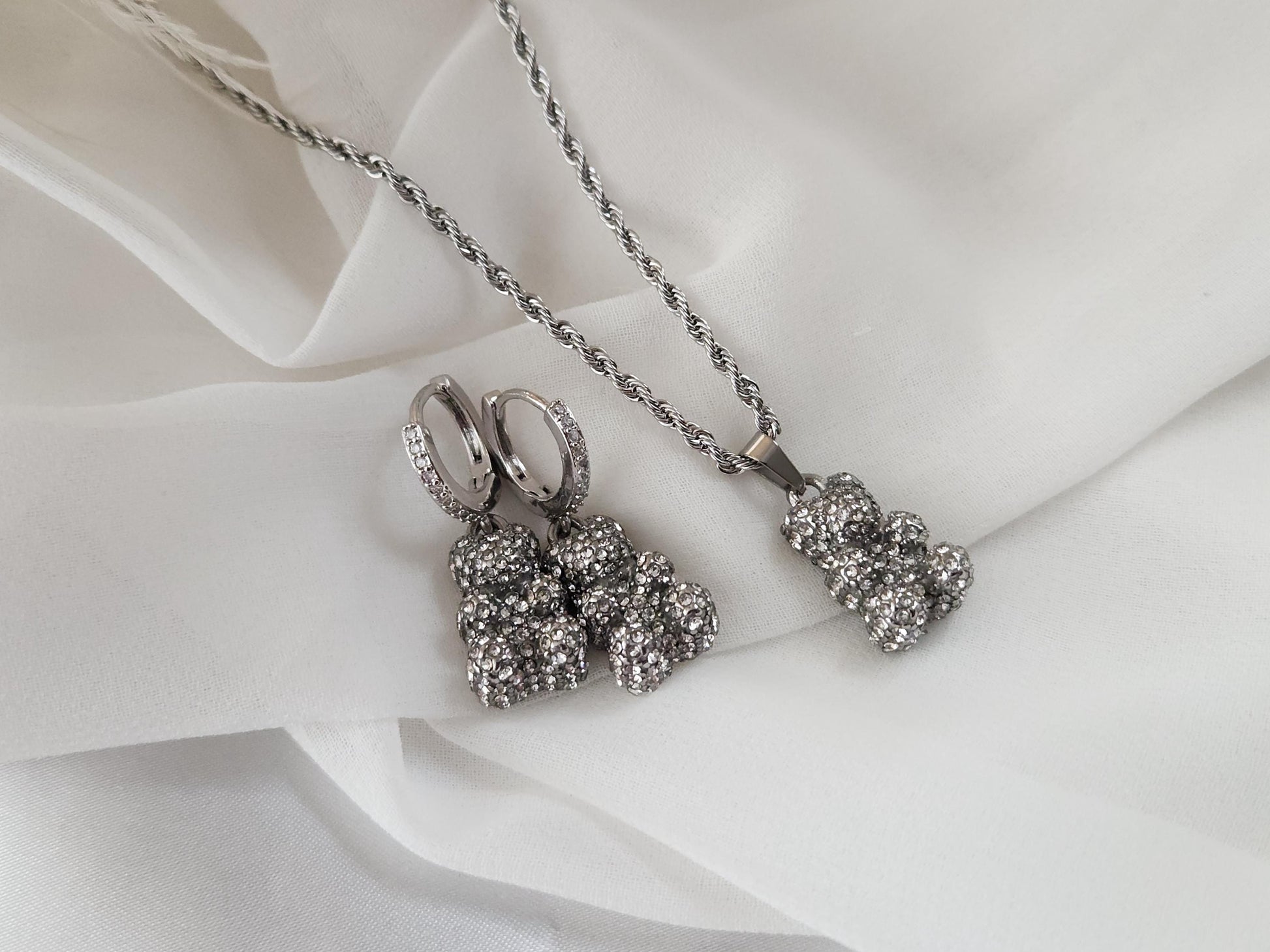 Gold Filled Bear Necklace, WATERPROOF Adjustable Chains, Gift For Her.
