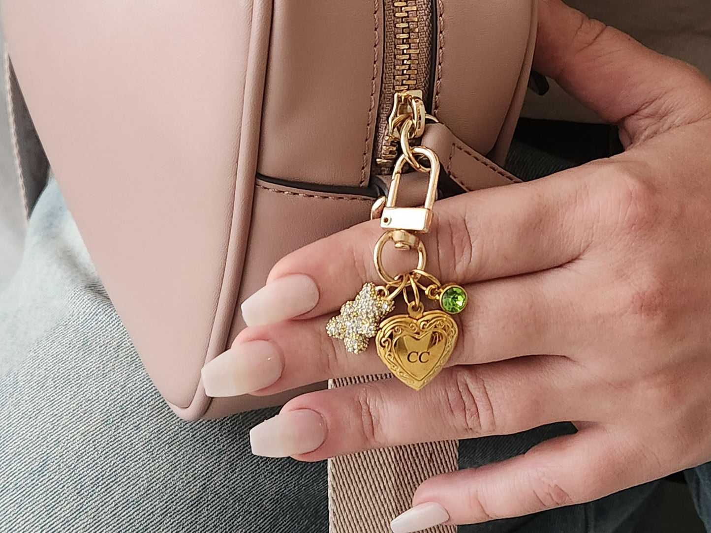 Bag Charms Keychain Holder, Multiple Charms Holder, Holders Purse Charm, Women Bag Accessories ,Gift for Her.