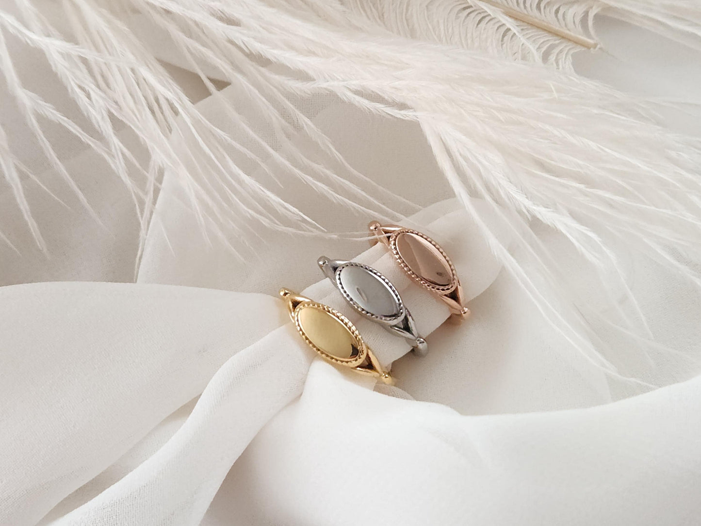 Custom Engraved Round Ring,Gold, Silver, Rose Gold Wedding Band Ring, Waterproof , Gift For Her.