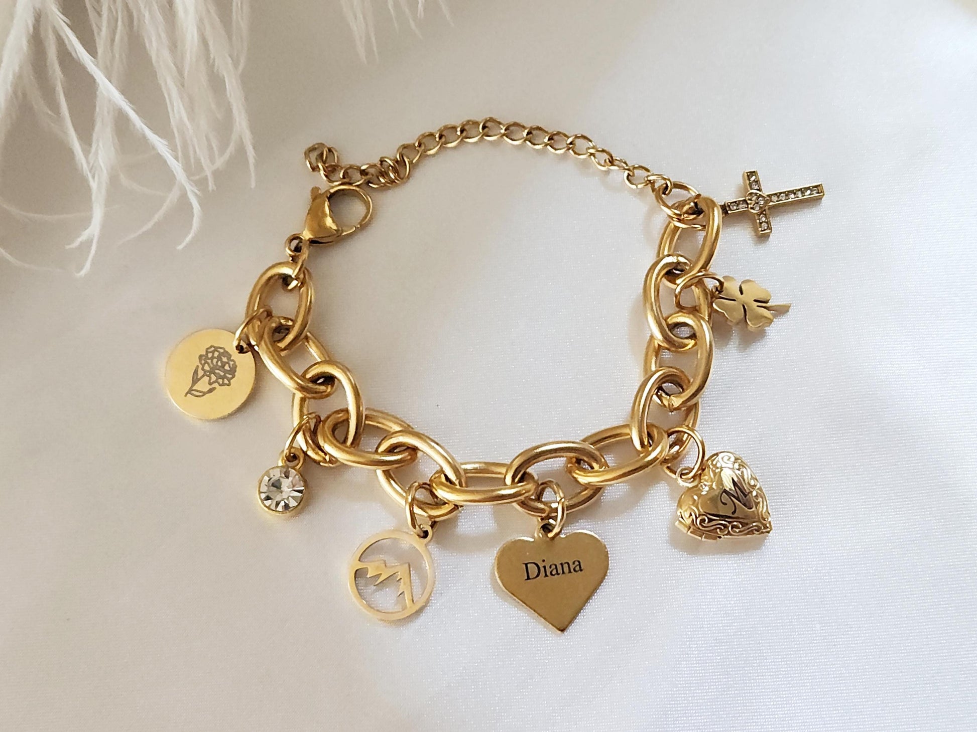Custom Engraved Bracelet,Build Your Own Custom Charm Bracelet , Name Bracelet, Friendship Bracelet.