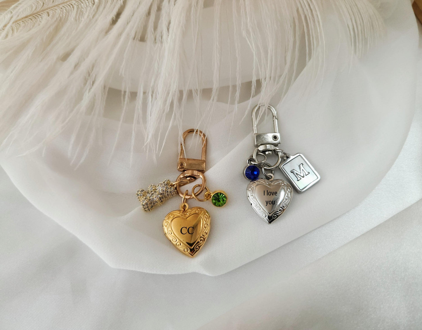 Bag Charms Keychain Holder, Multiple Charms Holder, Holders Purse Charm, Women Bag Accessories ,Gift for Her.