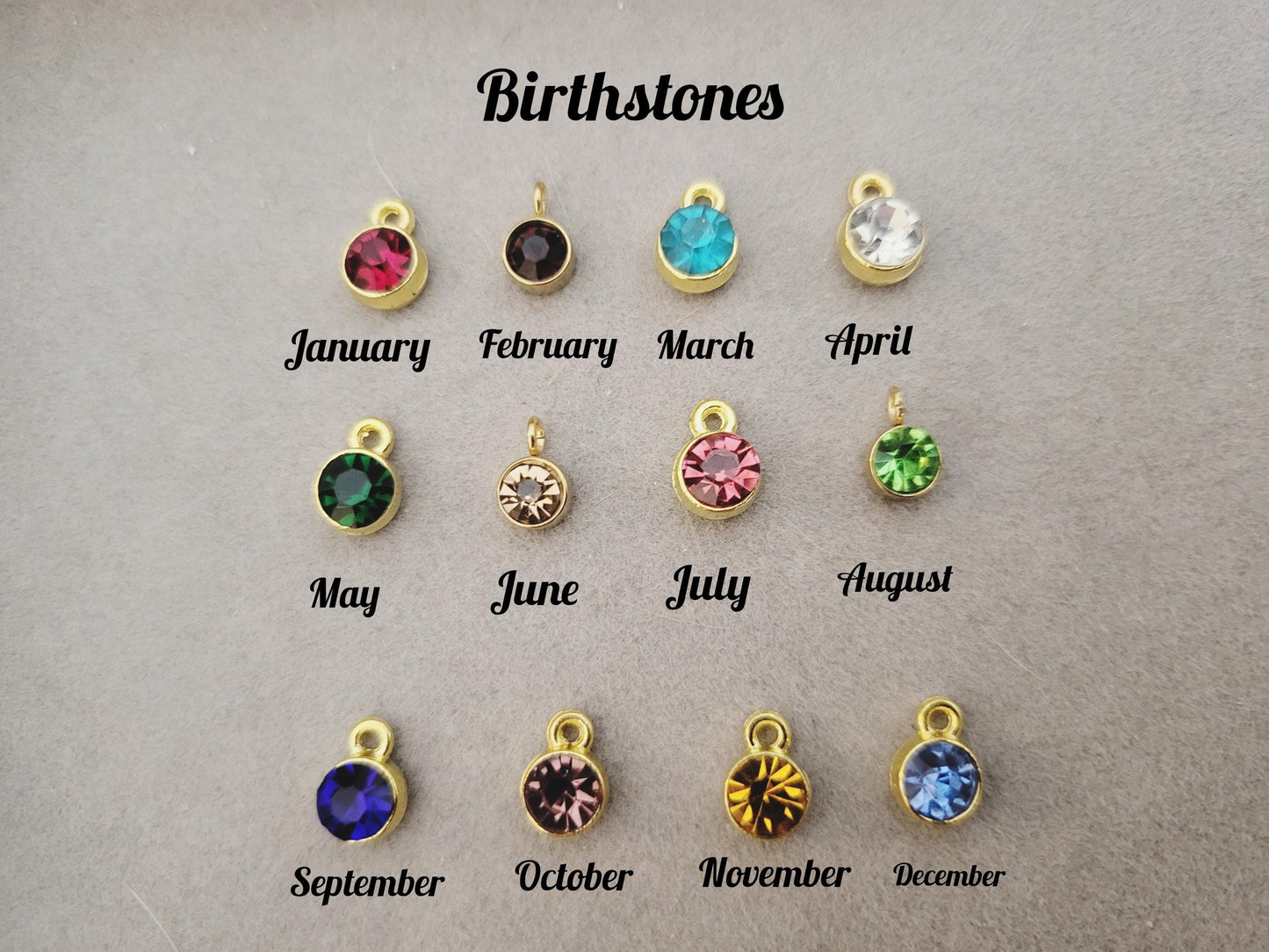 Custom Gold Filled -Silver Logo ,Name,Birthmonth Flower Engraved Bracelet with Birthstone , WATERPROOF, Birthday Gift.