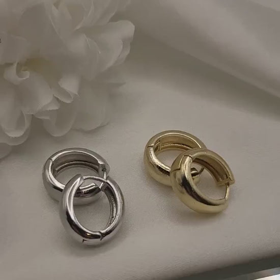 Gold Hoop Earrings , Waterproof , High Quality.